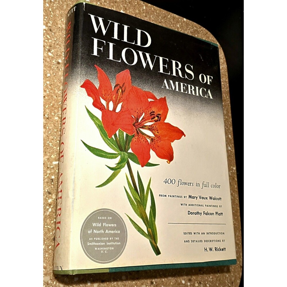 Wild Flowers of America by Harold W. Rickett Hardcover 1978 RARE Plate Paintings